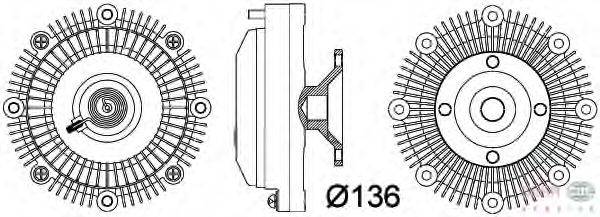 Сцепление, вентилятор радиатора BEHR HELLA SERVICE 8MV 376 757-381