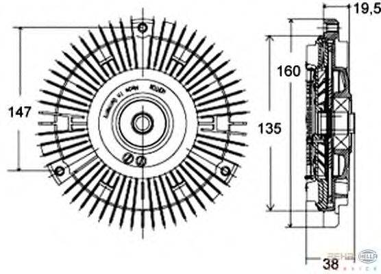 Сцепление, вентилятор радиатора BEHR HELLA SERVICE 8MV 376 758-431