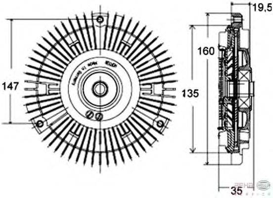 Сцепление, вентилятор радиатора BEHR HELLA SERVICE 8MV 376 758-441