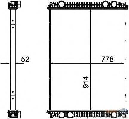 Радиатор, охлаждение двигателя BEHR HELLA SERVICE 8MK 376 761-551