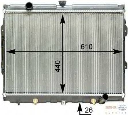 Радиатор, охлаждение двигателя BEHR HELLA SERVICE 8MK 376 762-271