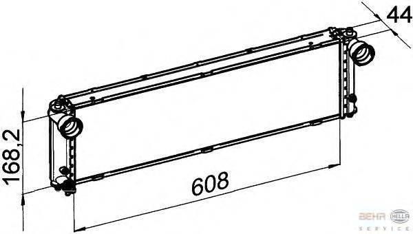 Радиатор, охлаждение двигателя BEHR HELLA SERVICE 8MK 376 765-111