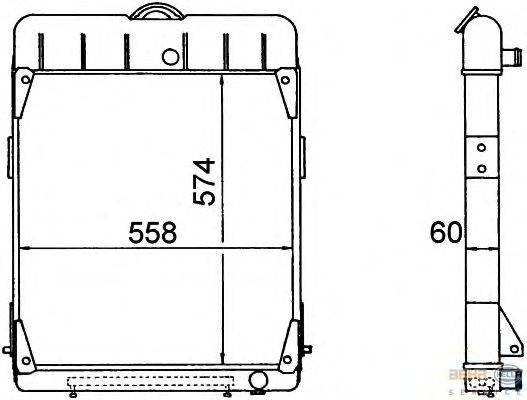 Радиатор, охлаждение двигателя BEHR HELLA SERVICE 8MK 376 765-281