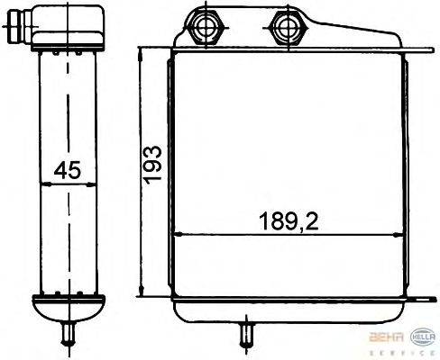 масляный радиатор, двигательное масло BEHR HELLA SERVICE 8MO 376 765-381