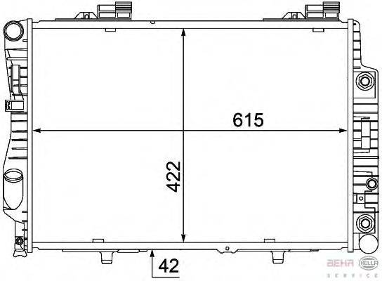 Радиатор, охлаждение двигателя BEHR HELLA SERVICE 8MK 376 769-711