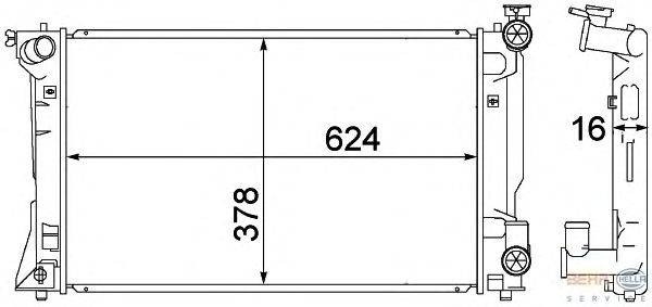 Радиатор, охлаждение двигателя BEHR HELLA SERVICE 8MK 376 773-681