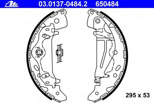 Комплект тормозных колодок ATE 03.0137-0484.2