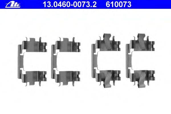 Комплектующие, колодки дискового тормоза ATE 13.0460-0073.2