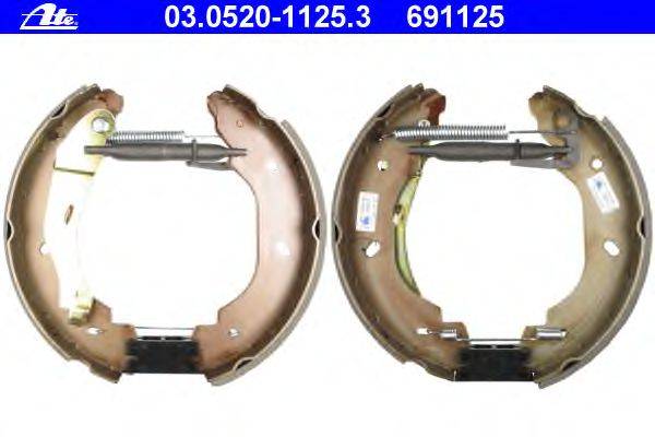 Комплект тормозных колодок ATE 03.0520-1125.3