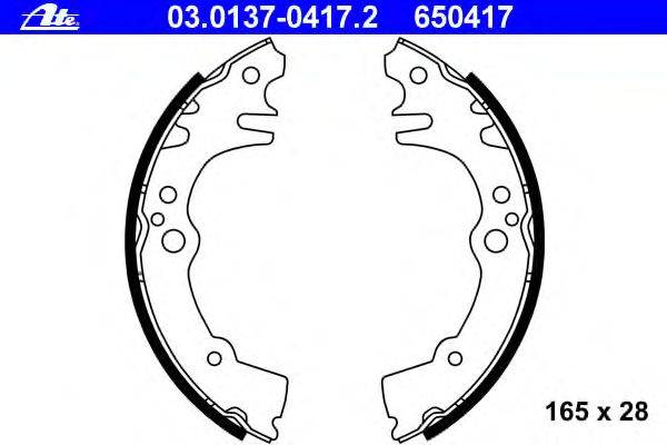 Комплект тормозных колодок ATE 03.0137-0417.2