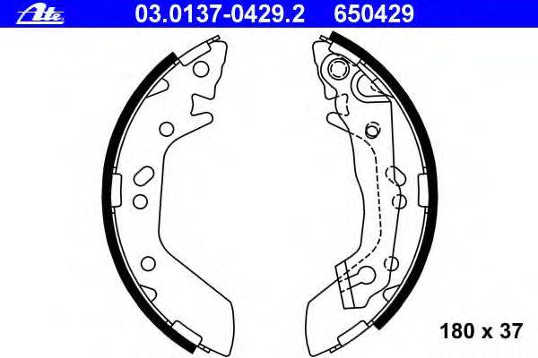 Комплект тормозных колодок ATE 03.0137-0429.2