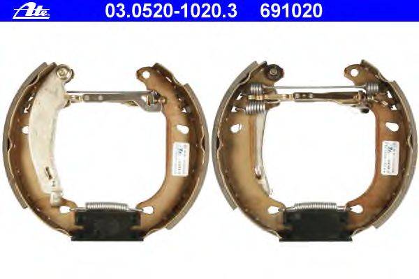 Комплект тормозных колодок ATE 03.0520-1020.3