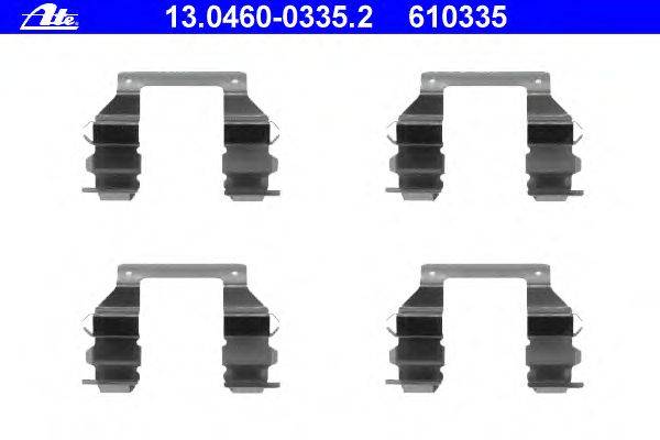 Комплектующие, колодки дискового тормоза ATE 13.0460-0335.2