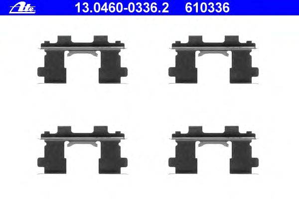 Комплектующие, колодки дискового тормоза ATE 13.0460-0336.2