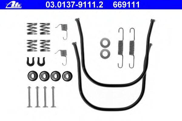 Комплектующие, тормозная колодка ATE 03.0137-9111.2