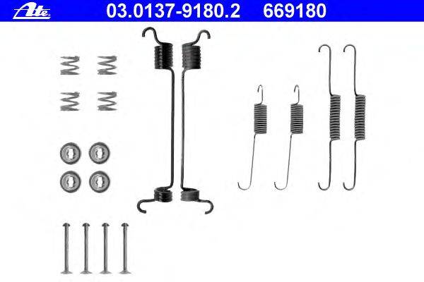 Комплектующие, тормозная колодка ATE 03.0137-9180.2