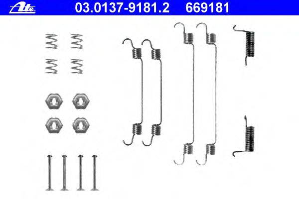 Комплектующие, тормозная колодка ATE 03.0137-9181.2