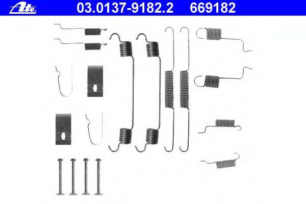 Комплектующие, тормозная колодка ATE 03.0137-9182.2
