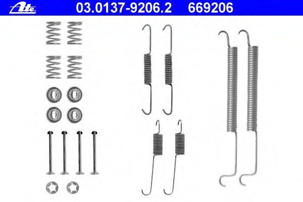 Комплектующие, тормозная колодка ATE 03.0137-9206.2