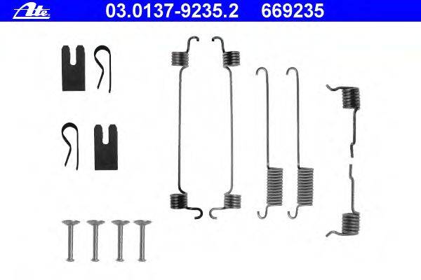 Комплектующие, тормозная колодка ATE 03.0137-9235.2
