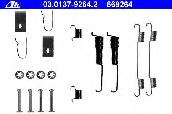 Комплектующие, тормозная колодка ATE 03.0137-9264.2