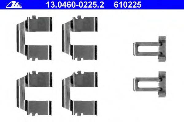 Комплектующие, колодки дискового тормоза ATE 610225