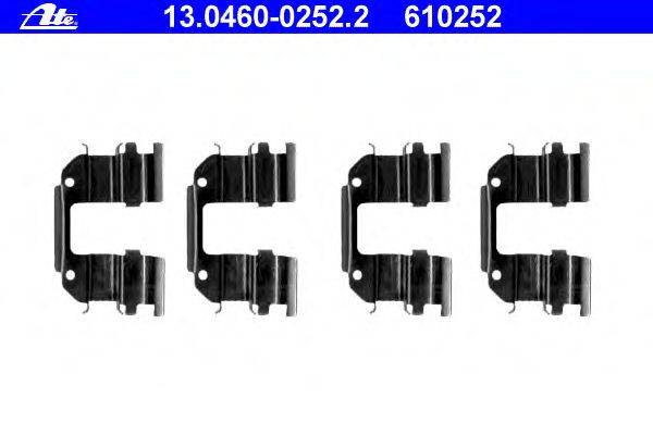 Комплектующие, колодки дискового тормоза ATE 13.0460-0252.2