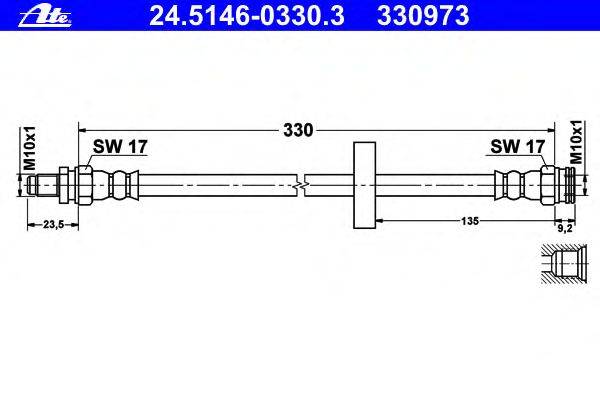 Тормозной шланг ATE 24.5146-0330.3