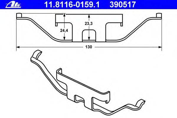 Пружина, тормозной суппорт ATE 390517