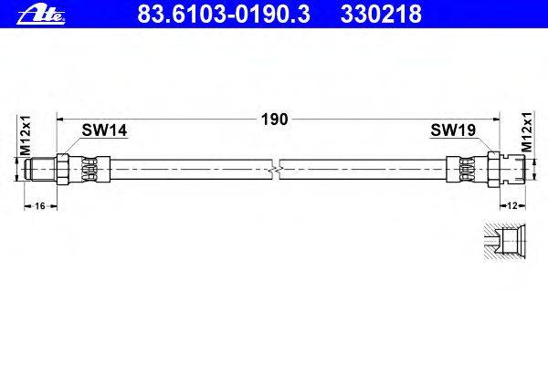 Тормозной шланг ATE 83.6103-0190.3