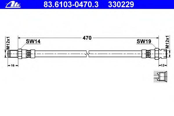 Тормозной шланг ATE 330229