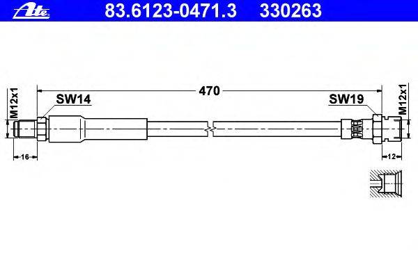 Тормозной шланг ATE 330263