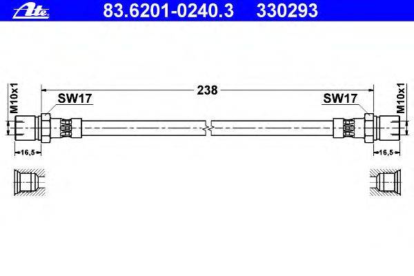 Тормозной шланг ATE 330293