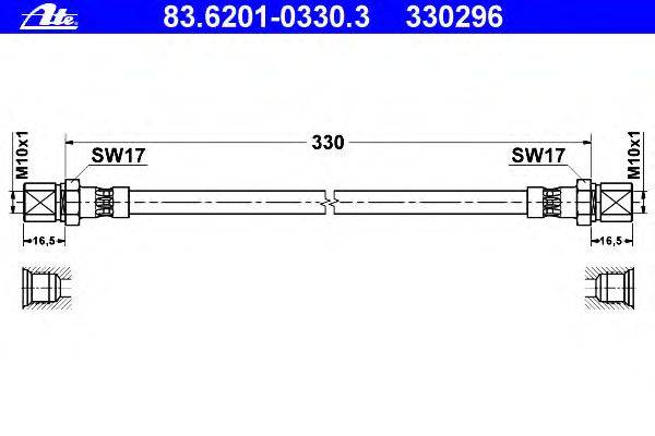 Тормозной шланг ATE 330296