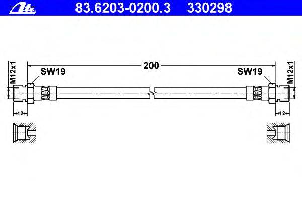 Тормозной шланг ATE 83.6203-0200.3