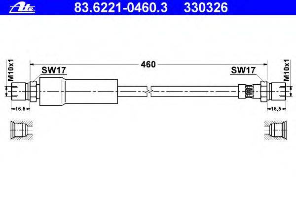 Тормозной шланг ATE 330326