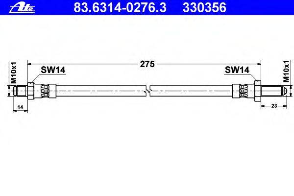 Тормозной шланг ATE 330356