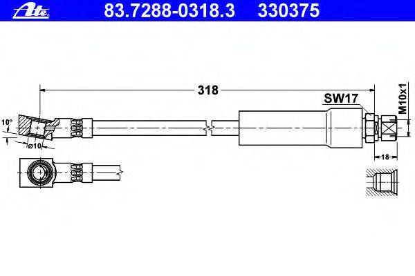 Тормозной шланг ATE 330375