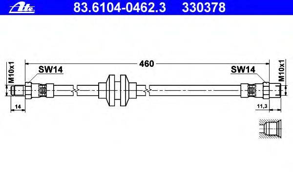 Тормозной шланг ATE 330378