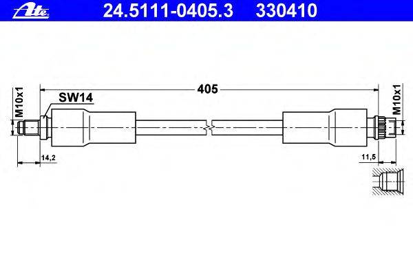 Тормозной шланг ATE 24.5111-0405.3