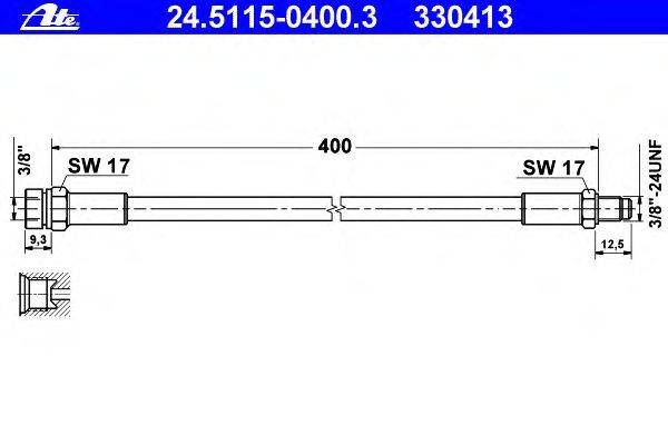 Тормозной шланг ATE 24.5115-0400.3