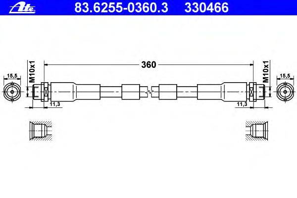 Тормозной шланг ATE 330466