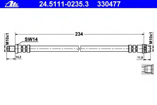 Тормозной шланг ATE 24.5111-0235.3