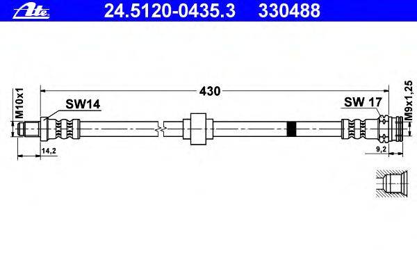 Тормозной шланг ATE 24.5120-0435.3