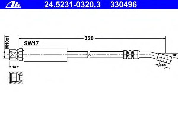 Тормозной шланг ATE 330496