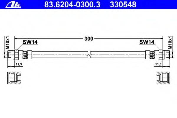 Тормозной шланг ATE 330548