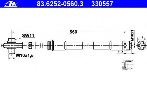 Тормозной шланг ATE 83.6252-0560.3