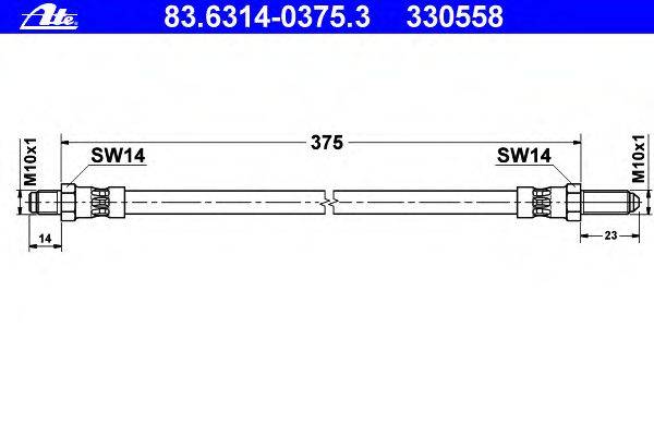 Тормозной шланг ATE 330558