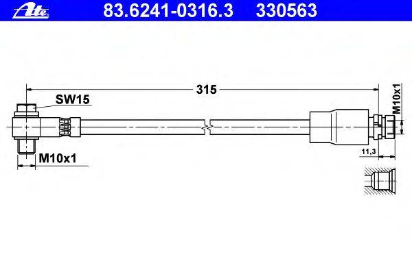 Тормозной шланг ATE 83.6241-0316.3