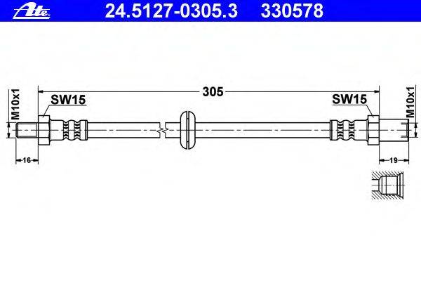 Тормозной шланг ATE 24.5127-0305.3